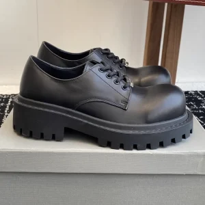 Balenciaga Black Chunky Sole Lace-up Shoes image 1