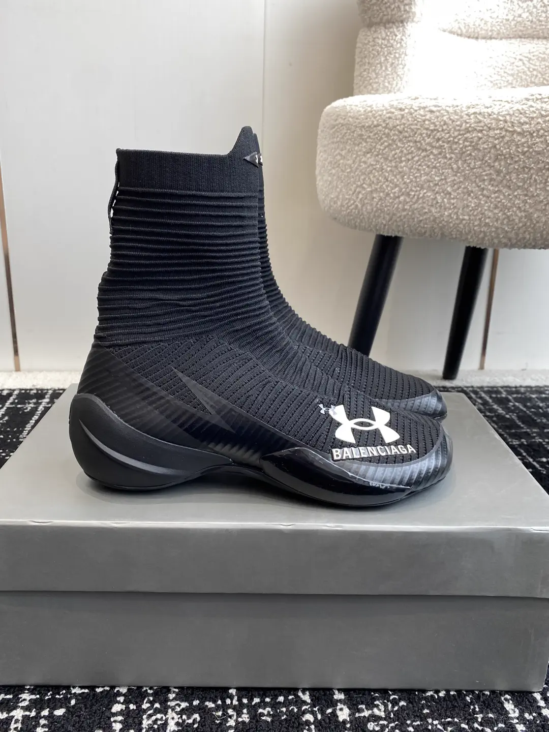 Balenciaga x Under Armour Unisex High-Top Sock Sneakers image 1