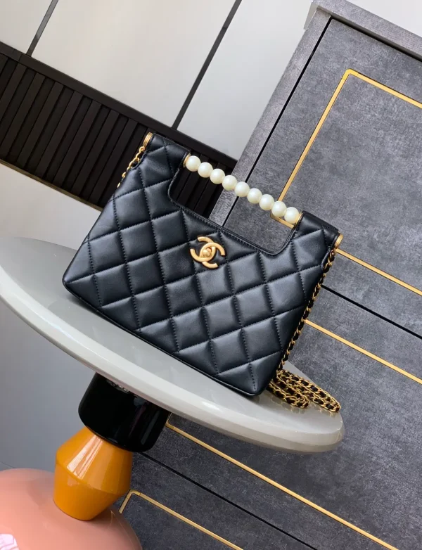 Chanel Quilted Pearl Chain Crossbody Bag image 1