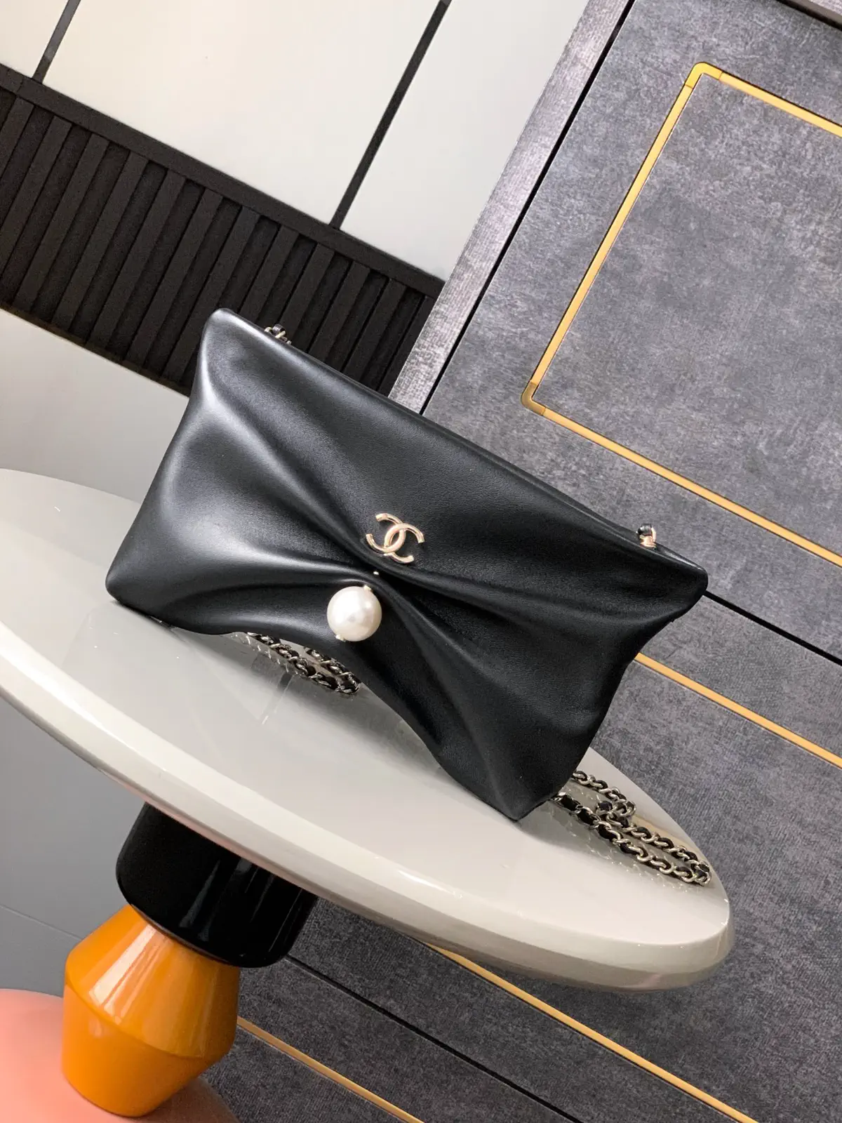 Chanel Black Clutch with Chain Strap image 1