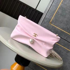 Chanel Pink Clutch with Chain Strap image 1