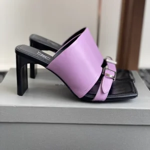 Balenciaga 25ss Square Toe High Heel Mules image 1