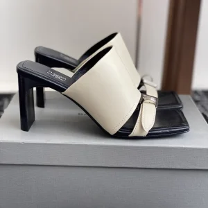 Balenciaga 25ss Square Toe High Heel Mules image 1