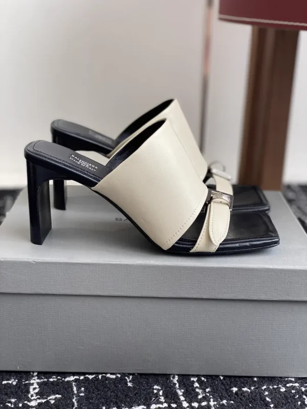 Balenciaga 25ss Square Toe High Heel Mules image 1