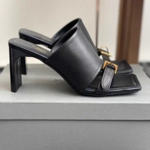 Balenciaga 25ss Square Toe High Heel Mules image 1