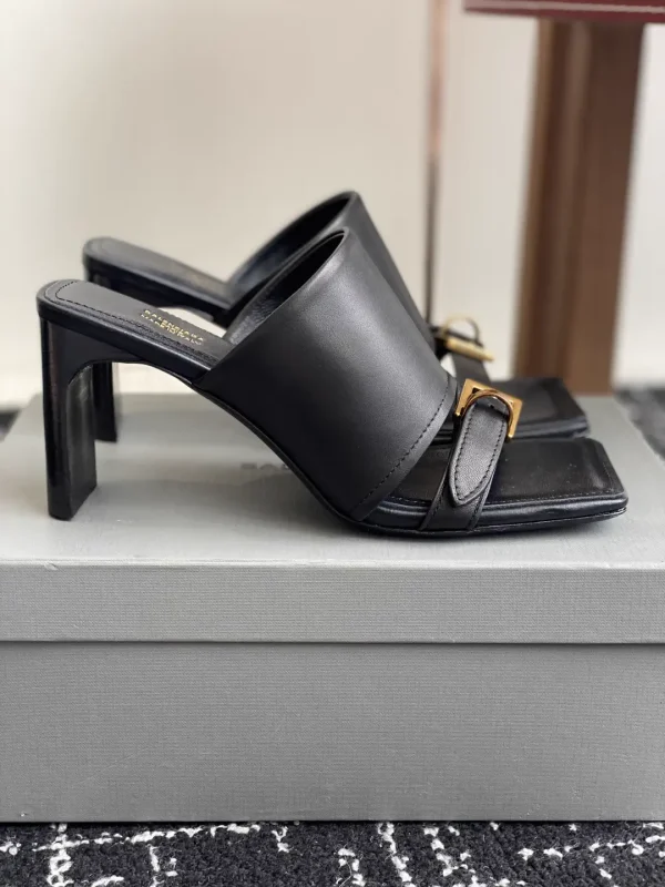 Balenciaga 25ss Square Toe High Heel Mules image 1