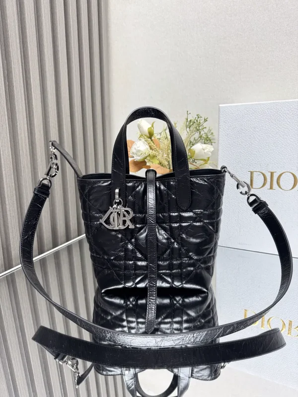 Dior Quilted Leather Top Handle Bag image 1