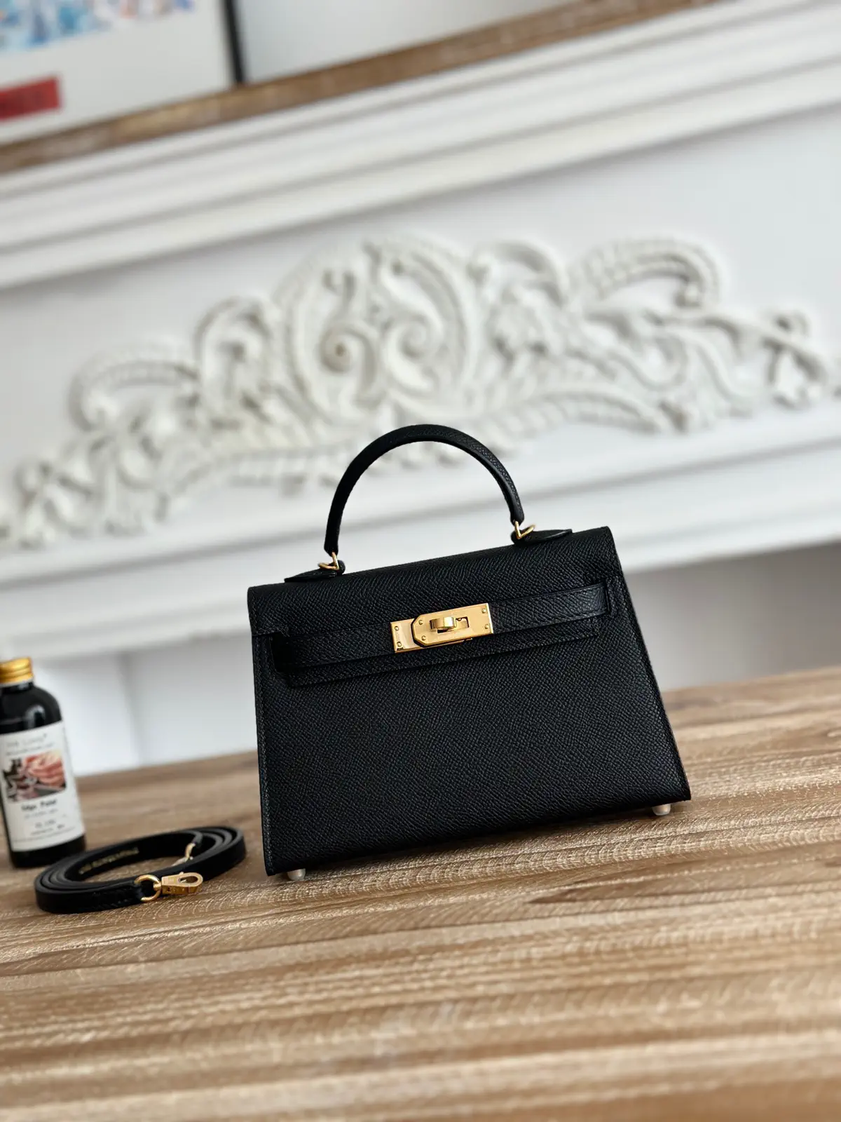 Hermès Black Mini Top Handle Bag image 1