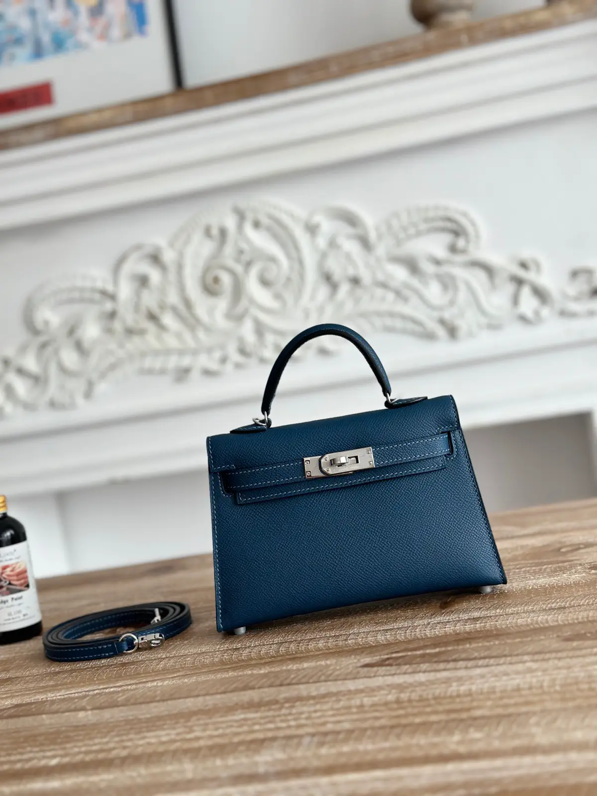 Hermès Deep Blue Mini Top Handle Bag image 1