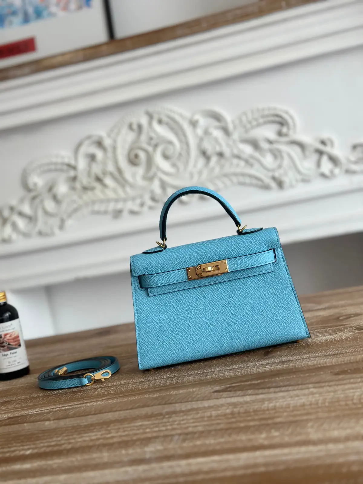 Hermès Light Blue Mini Top Handle Bag image 1