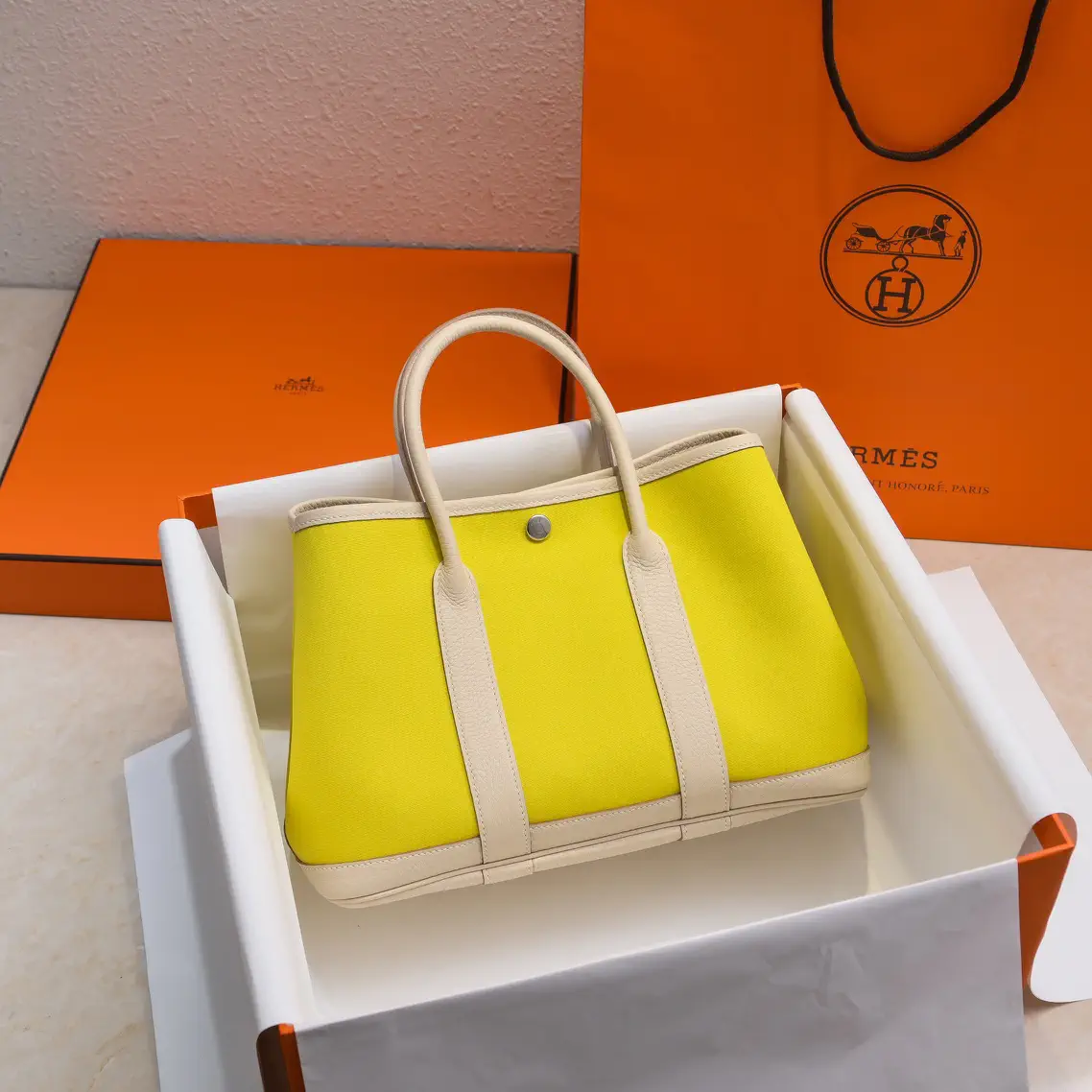 Hermès Canvas Top Handle Bag image 1