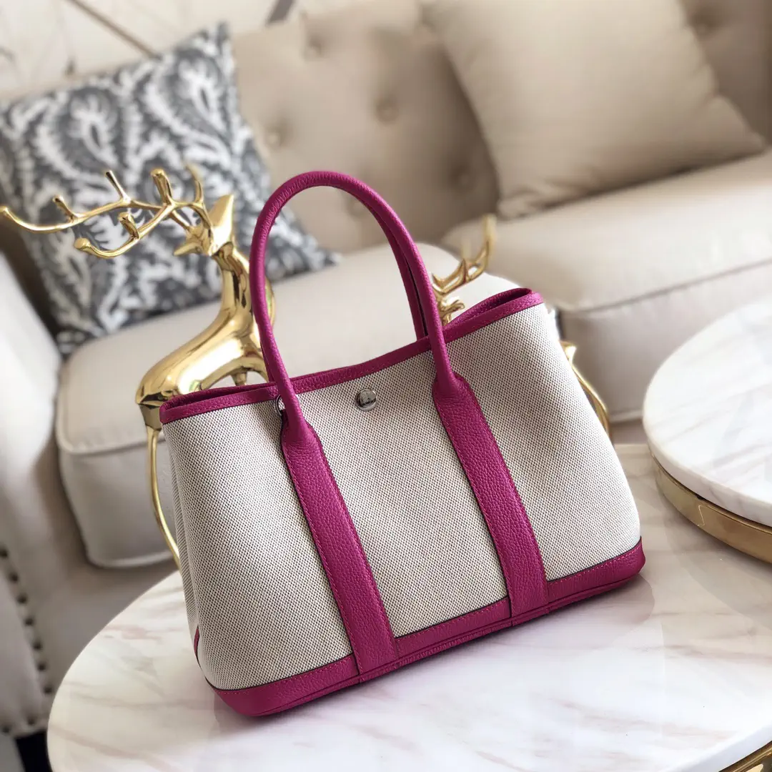 Hermès Canvas Top Handle Garden Bag image 1