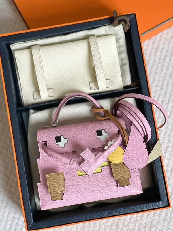 Hermès Kelly Doll Mosaic Pink Top Handle Bag image 1