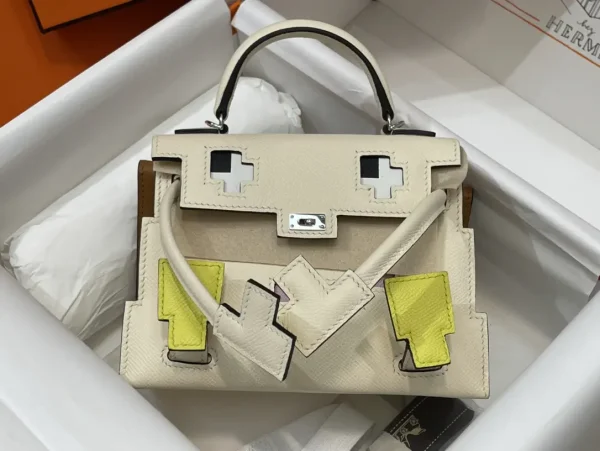Hermès Epsom Leather Mosaic Doll Kelly Top Handle Bag image 1