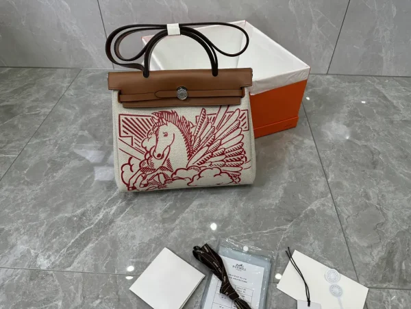 Hermès Herbag Canvas Top Handle Bag image 1