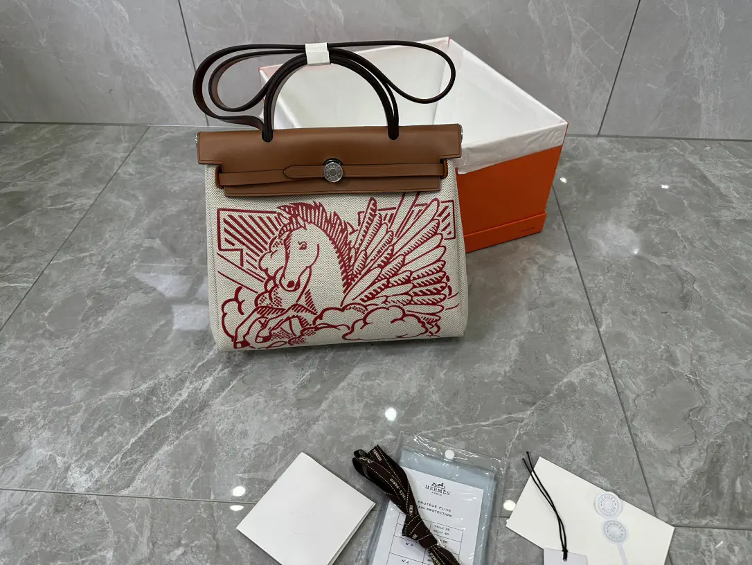 Hermès Herbag Canvas Top Handle Bag image 1
