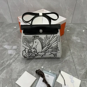 Hermès Herbag Pegasus Print Top Handle Bag image 1