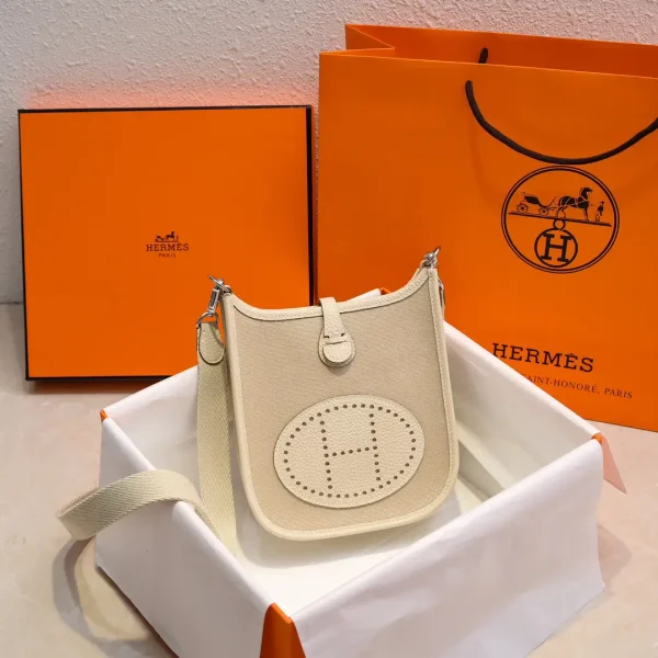 Hermès Evelyn Canvas and Leather Crossbody Bag image 1