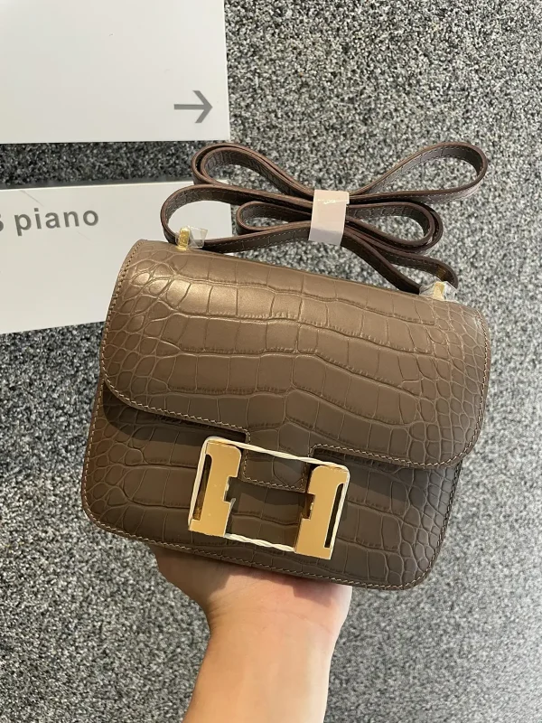 Hermès Crocodile Embossed Crossbody Bag image 1
