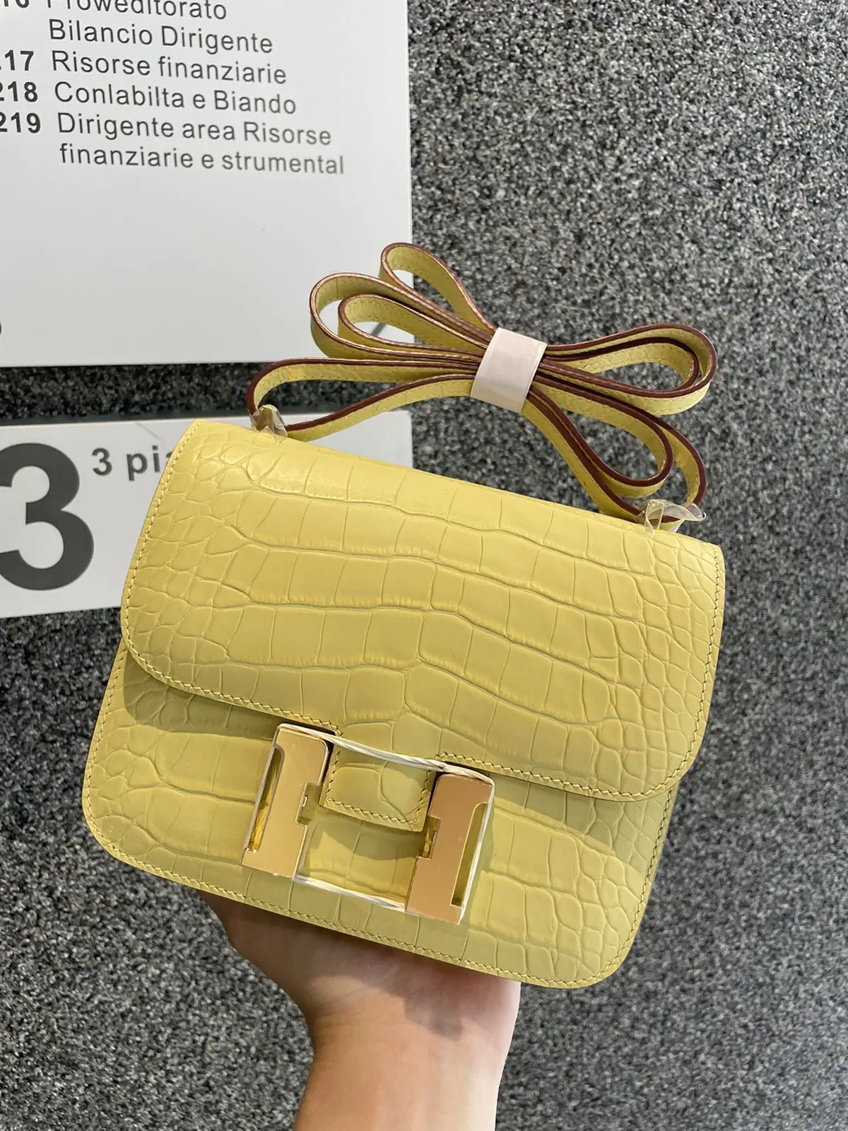 Hermès Crocodile Embossed Crossbody Bag image 1