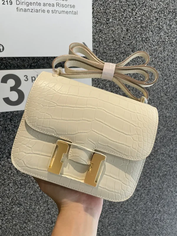 Hermès Crocodile Embossed Crossbody Bag image 1