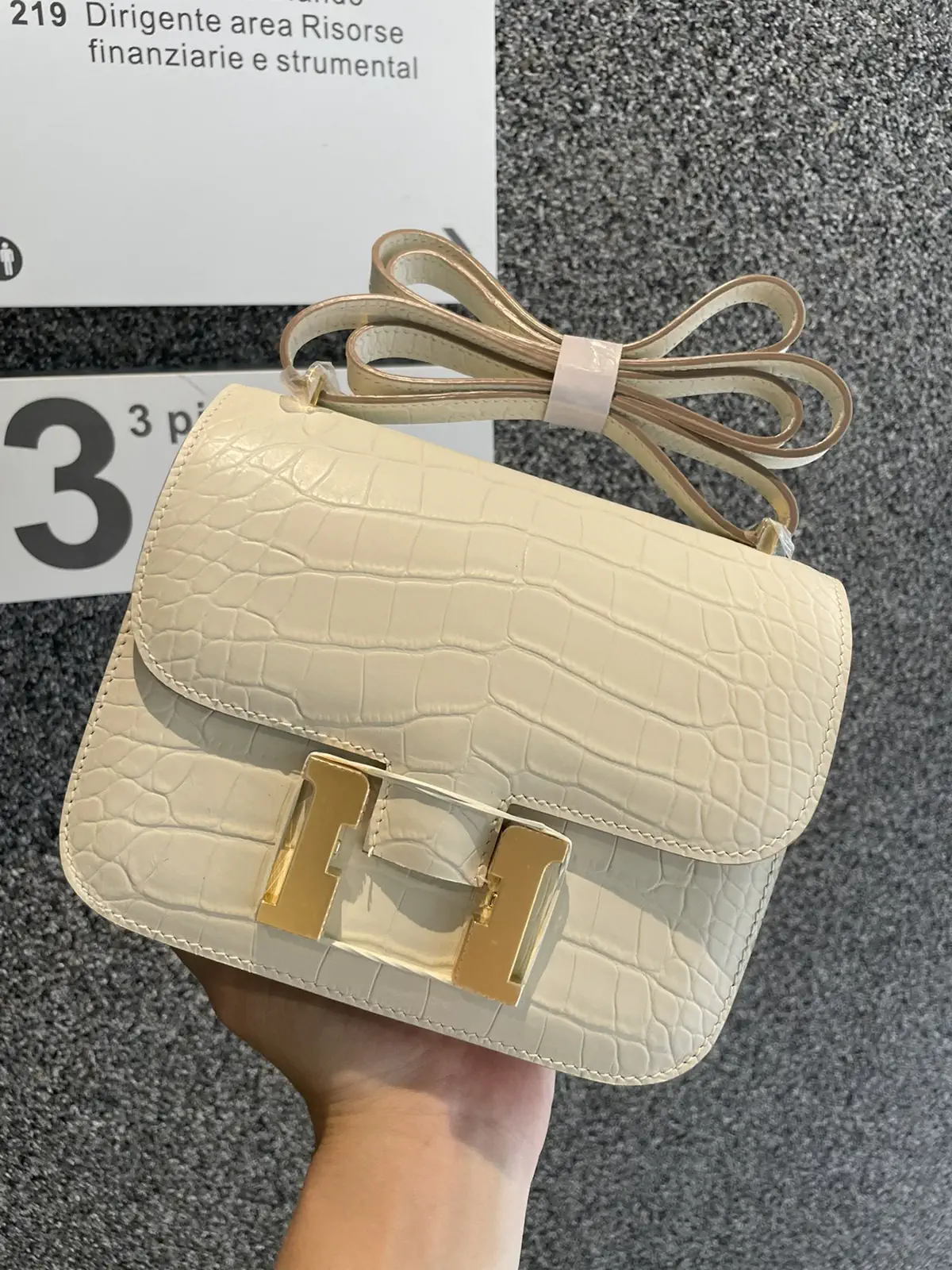 Hermès Crocodile Embossed Crossbody Bag image 1