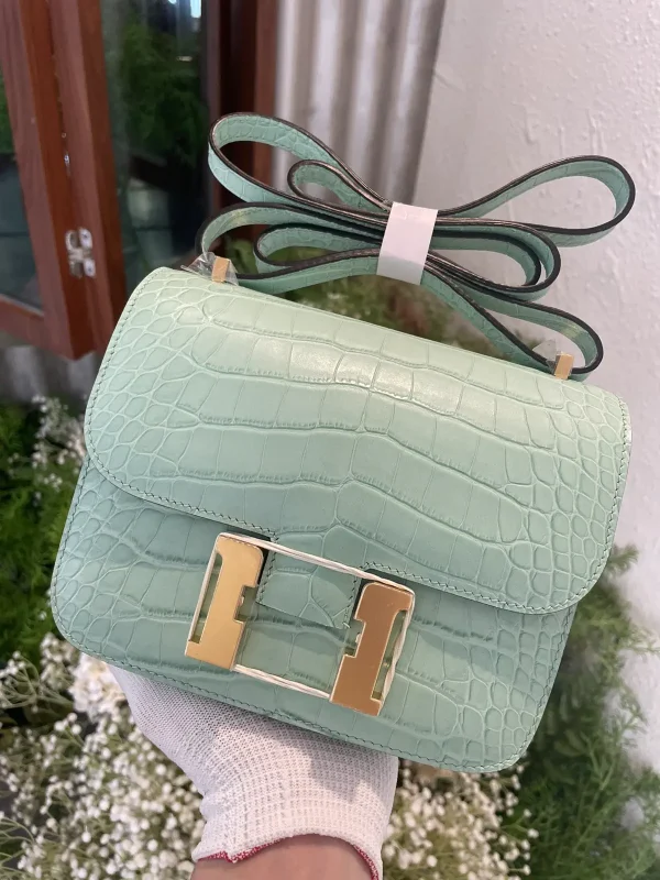 Hermès Crocodile Embossed Crossbody Bag image 1