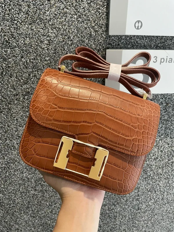 Hermès Crocodile Embossed Crossbody Bag image 1