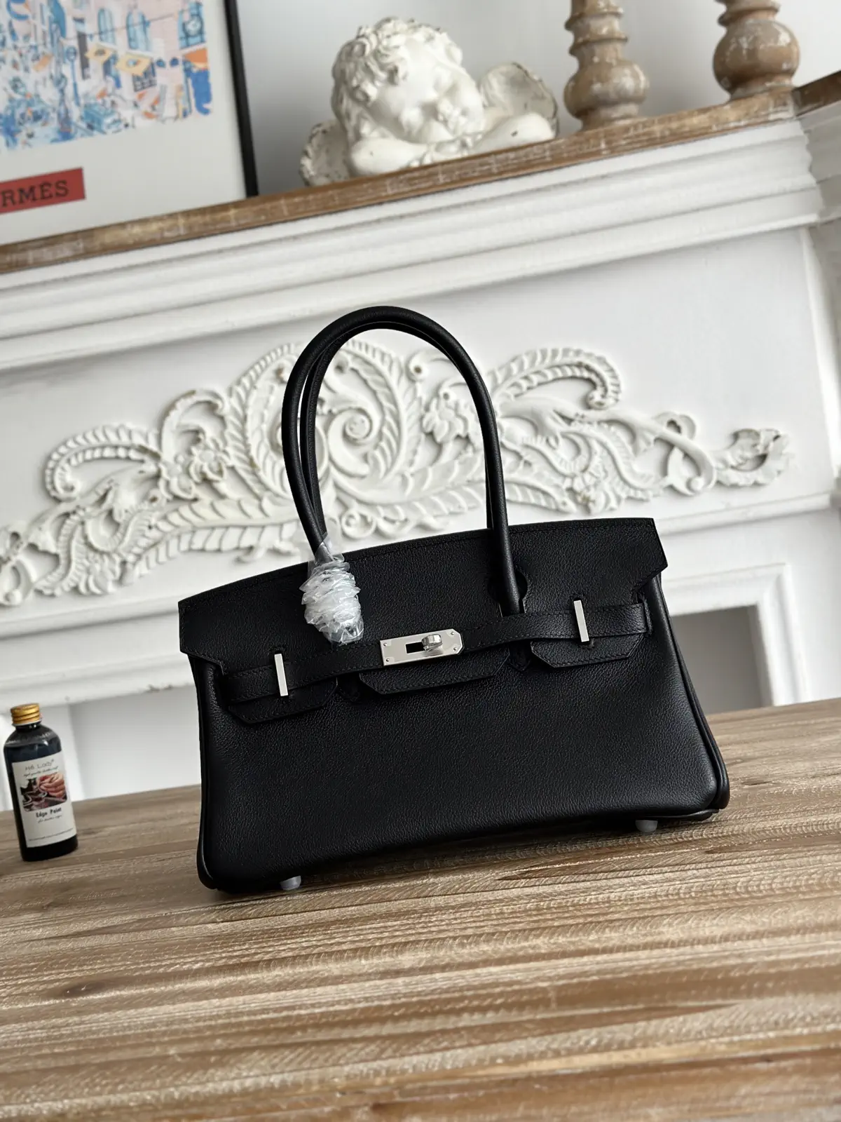 Hermès Black Shoulder Birkin Top Handle Bag image 1