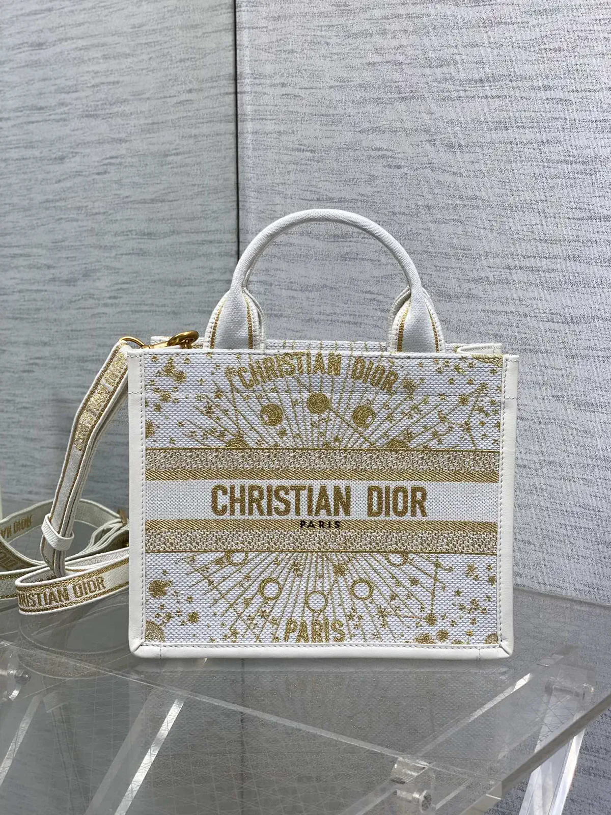 Dior Embroidered Tote Bag image 1