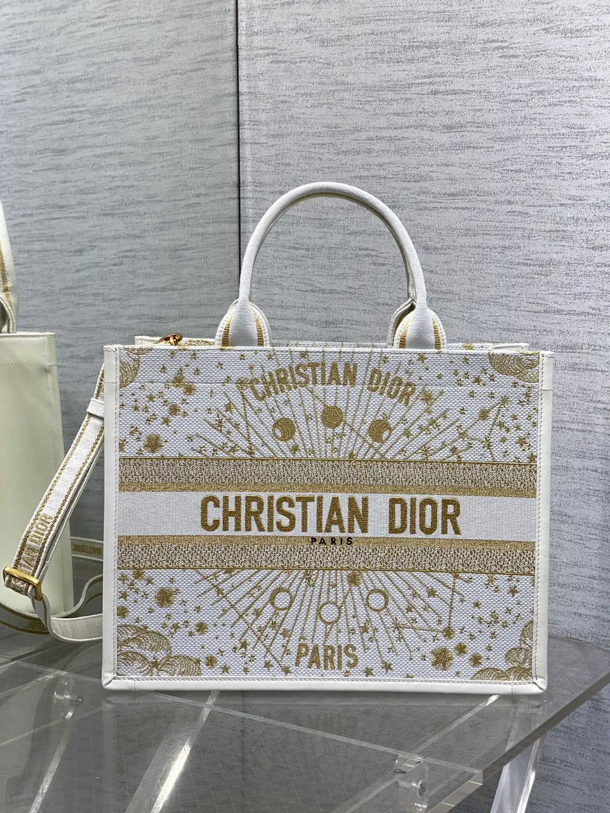 Dior Embroidered Tote Bag image 1