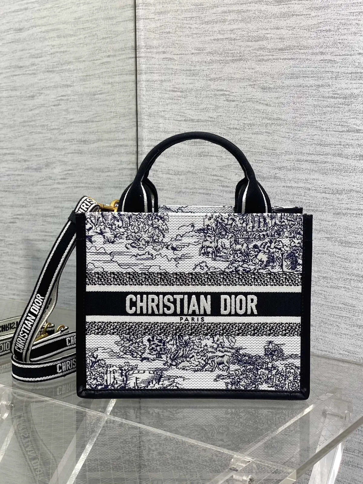 Dior Embroidered Tote Bag image 1