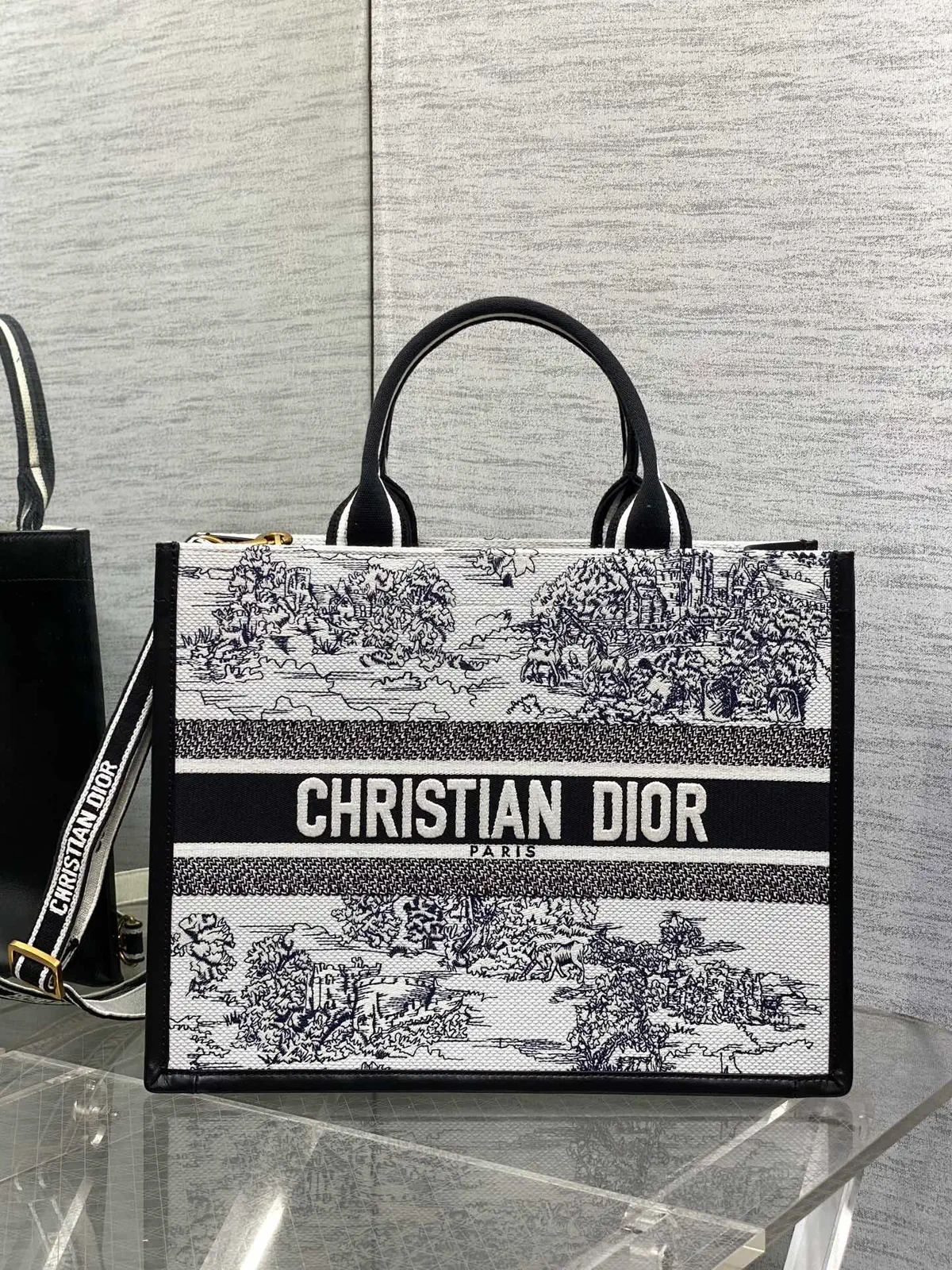 Dior Embroidered Tote Bag image 1