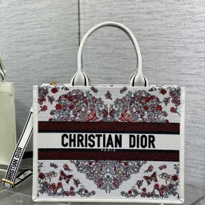 Dior Floral Animal Embroidered Tote Bag image 1