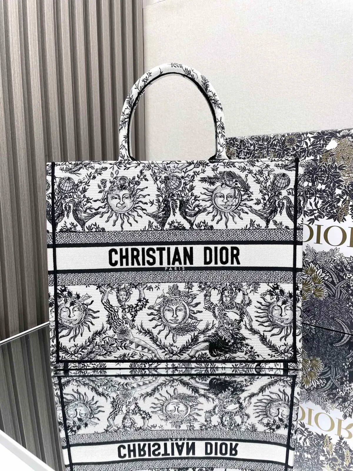 Dior Sun Constellation Embroidered Book Tote Bag image 1