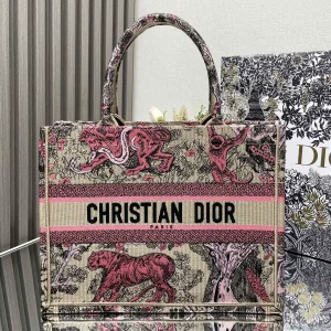 Dior Animal Embroidered Book Tote Bag image 1