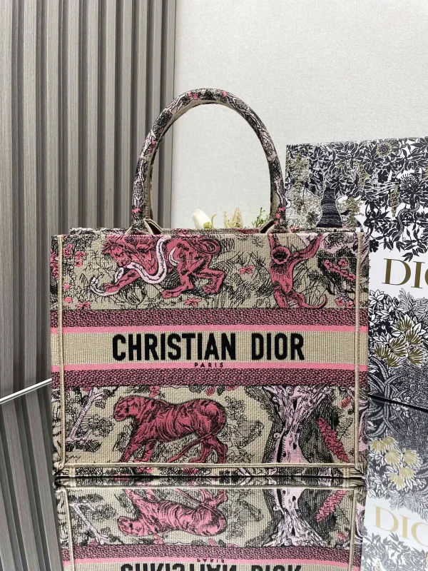 Dior Animal Embroidered Book Tote Bag image 1