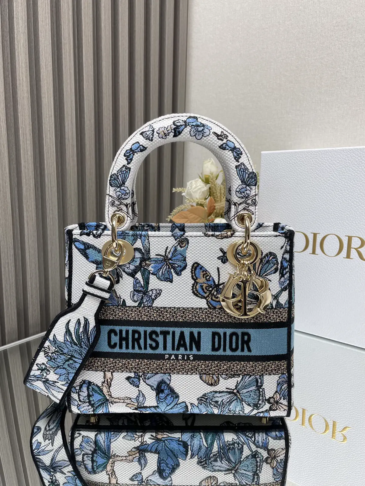Dior Embroidered Lady Top Handle Bag image 1