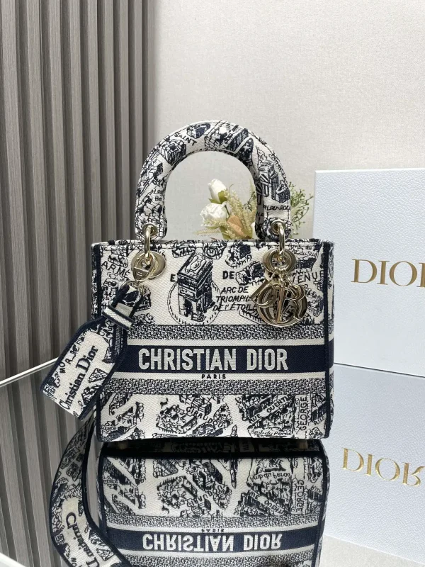 Dior Embroidered Top Handle Bag image 1
