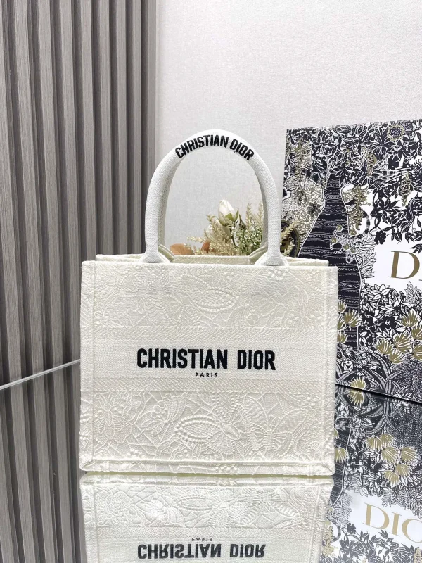 Dior Embroidered Small Tote Bag image 1