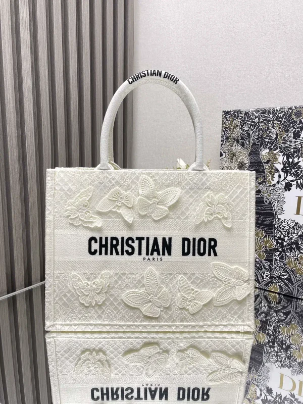 Dior Butterfly Embroidered Book Tote Bag image 1