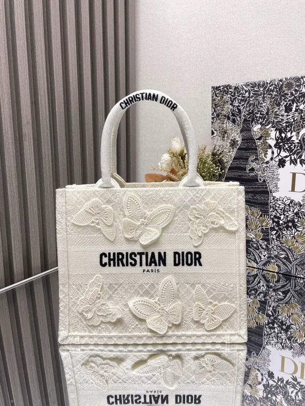 Dior Embroidered Butterfly Tote Bag image 1