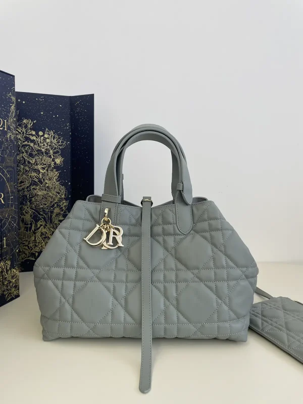 Dior Quilted Top Handle Tote Bag image 1