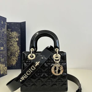 Dior Quilted Patent Top Handle Bag image 1
