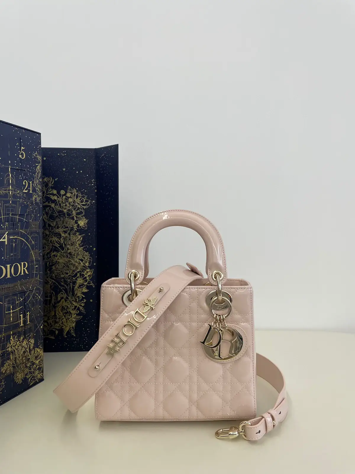Dior Quilted Patent Top Handle Bag with Adjustable Strap image 1