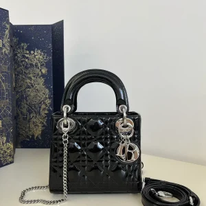 Dior Quilted Patent Mini Top Handle Bag image 1