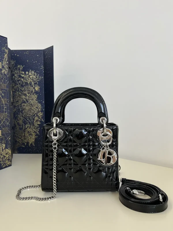 Dior Quilted Patent Mini Top Handle Bag image 1