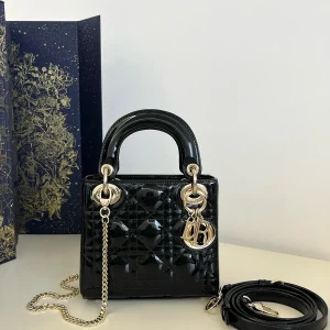 Dior Quilted Patent Mini Top Handle Bag image 1
