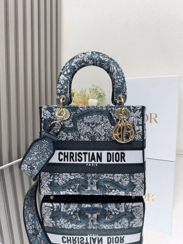 Dior Embroidered Top Handle Bag image 1