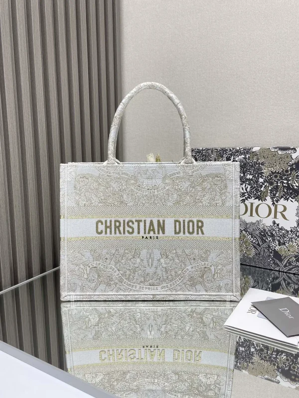 Dior Embroidered Book Tote Bag image 1